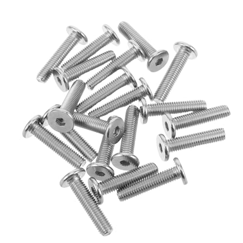 Alipis 20pcs Cat Tree Hexagonal Screws M8*35 Fully Threaded Connecting Bolts Metal Fixing Screws Replacement Parts for Cat Climbing Posts and Scratching Furniture