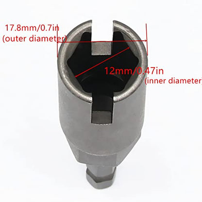 Deep Power Wing Nut Driver for Panel Nuts Screws Eye,2PCS | 1/4 Inch Hex Shank Slot Wing Nut, Drill Bit Socket Wrenches Tool for Q-Hanger C Hook Bolt