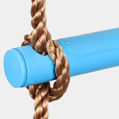6.6 Ft Climbing Rope Ladder for Kids, Hanging Rope Ladder for Indoor Play Set and Outdoor Tree House, Playground Swing Set and Ninja Slackline | 6-Rung ninja line ladder | ladder to climb tree kids | playground backyard play set accessories - style: Rope