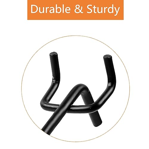 100 Pack Stainless Steel Pegboard Hooks, Hanging Peg Board Holders Peg Board Shelving Hooks 4 Inch Metal Display Hooks for Garage Storage Organizer(Black) - color: 100 Pack(Black)