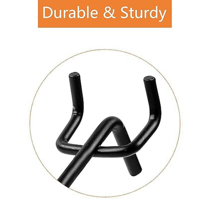 100 Pack Stainless Steel Pegboard Hooks, Hanging Peg Board Holders Peg Board Shelving Hooks 4 Inch Metal Display Hooks for Garage Storage Organizer(Black) - color: 100 Pack(Black)