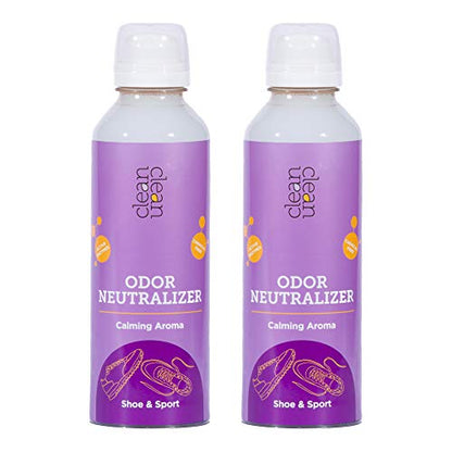 Shoe & Sports Odor Neutralizer,- calming aroma - 100% natural essential oils - active enzyme formula naturally, safely and effectively eliminates odors - 5 oz, pack of 2