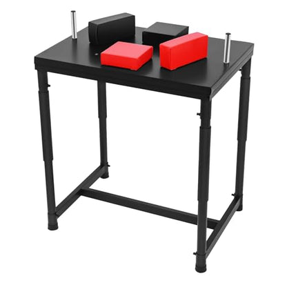 Professional Arm Wrestling Battle Table, 2200LBS Standard Arm Wrestling Table Adjustable Competition Wrist Strength Training Support Plate Equipment with Elbow Pads for Gym Club Sports Fields Homes