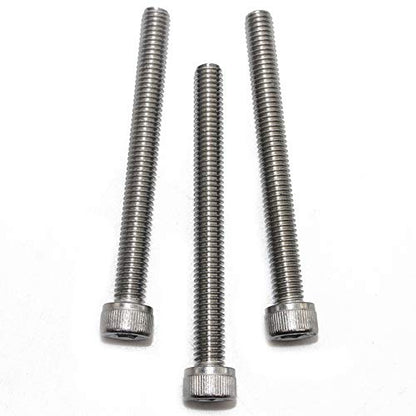 Fullerkreg M6-1.0 x 90MM Socket Head Cap Screws, Allen Socket Drive, Din 912, AISI 304 Stainless Steel (18-8), Full Thread, Bright Finish, Machine Thread, Quantity 6 - size: M6-1.0 x 90MM