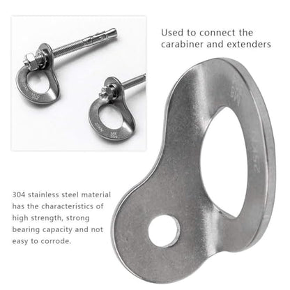 HERCHR Bolt Hanger, 2Pcs 304 Stainless Steel Bolt Hanger Outdoor Caving Protection Hardware Accessory for Outdoor Mountain Climbing - size: M8