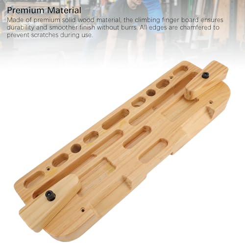 Jiawu Wooden Hangboard, Portable Climbing Hangboards for Climbing Training, Training Board with Ergonomic Design, Enhances Finger Grip Strength for Indoor and Outdoor Use