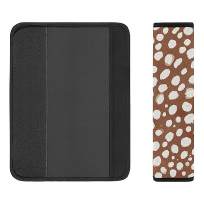 1 Pair White Dots Brown Skin Christmas Deer Print Car Seat Straps Shoulder Pads Soft Padded Harness Pads Strap for Adult Use, Stroller Pushchair High Chair, Comfortable Driving - color: Pattern 900