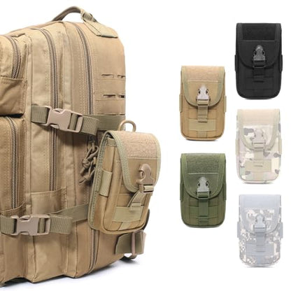 TRIWONDER Tactical Phone Pouch Molle, Smartphone Holster Bag EDC Utility Cellphone Lock Card Holder Organizer Fit for Waist Belt Case - color: 02 Green
