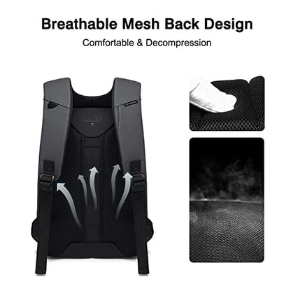 FANDARE Anti-Theft Backpack Business Daypacks fits 15.6 Inch Laptop Travel Large Backpack with USB Charging Port Waterproof Computer Bag Bookbag for Women Men Notebook Black - color: Black