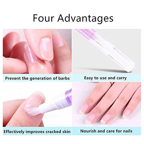 6Pcs Nail Cuticle Oils Nail Nutrition Oil Pen Nail Nourishment Pens 6 Smell Cuticle Revitalizer for Agnail Nourish Skin Nail Care (6pcs) - color: 6pcs