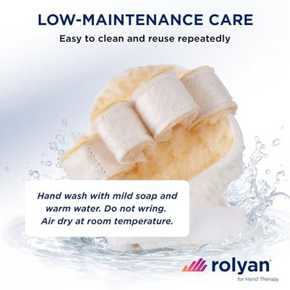 Rolyan Palm Protector with Finger Separators, Contracture, Left Hand | Sherpa-lined palm cushion with finger separators guards the palm and helps prevent finger contracture - size: With Finger Separator, style: Left Hand