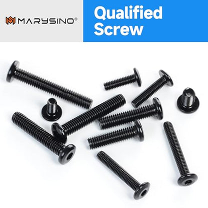 20Pcs M8 Bolt M8 x 12mm Flat Head Socket Cap Screw Bolts, M8 Screws Metric Bolt Kit, Stainless Steel Bolts 304, Black Oxide M8x1.25 by Marysino - color: Black, size: M8 x 12mm