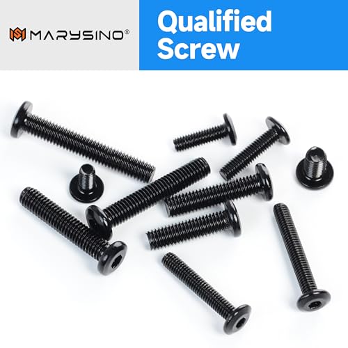 20Pcs M8 Screws M8 x 16mm Flat Head Socket Cap Screw Bolts, M8 Bolt Furniture Screw, Stainless Steel Bolts 304, Black Oxide M8x1.25 Bolt by Marysino - color: Black, size: M8 x 16mm