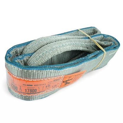 Chenango Supply Eye & Eye 2 Ply Rigging DD Slings | USA-Made, Heavy Duty, Marine Flo Guard Polyester, for Lifting & Material Handling (Multiple Sizes and Capacities) - size: 3" x 10'