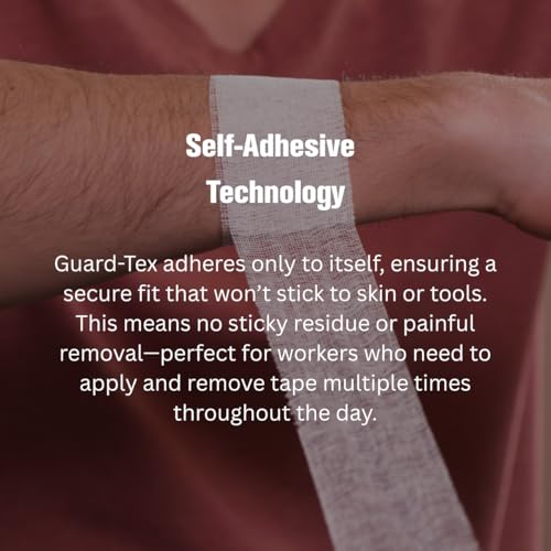 Guard-Tex® Beige Athletic Finger Tape - Self-Adhesive Natural Cotton Air-Mesh™ No Residue - 3/4 Inch - 3 Rolls, 90 Ft (270 Ft Total) - USA Made - color: Sandstone Beige, size: 3 rolls, 3/4"