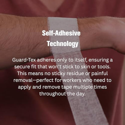 Guard-Tex® White Athletic Finger Tape - Self-Adhesive Natural Cotton Air-Mesh™ No Residue - 3/4 Inch - 3 Rolls, 90 Ft (270 Ft Total) - USA Made - color: Arctic White, size: 3 rolls, 3/4"