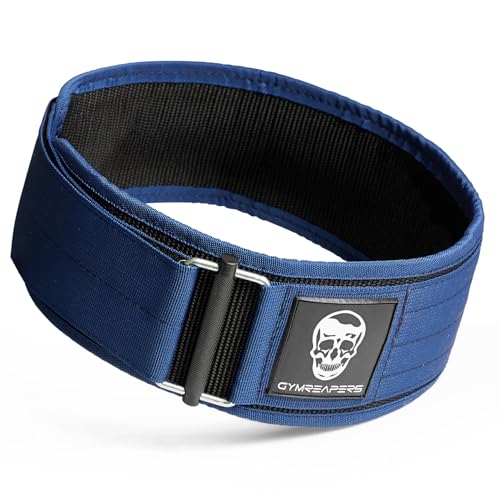 Gymreapers Quick Locking Weight Lifting Belt for Men Gym Belt for Powerlifting Deadlift Belt with 4 Inch Neoprene Metal Buckle Back Support Weightlifting Belt Women - color: Navy, size: X-Small