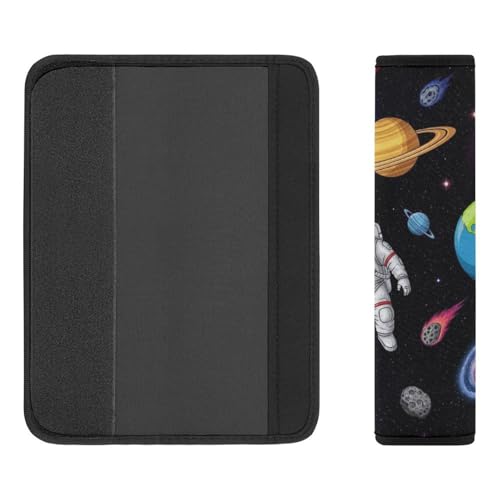 2PCS Space Planet Galaxy Astronaut Car Seat Belt Pad Universal Fit Seat Belt Covers Cushion for Kids, Car Seats Pushchair Strollers High Chair Pushchair, Easy Install (No Tool) - color: Pattern 336