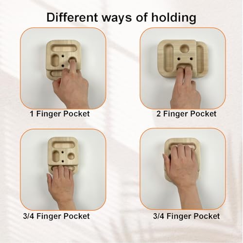 Climbing Hangboard Rock Climbing Training as Climbing Fingerboard with Jugs, Slopes and Edges, Pockets as Door Mounted Training Station Rock Climbing Pull Up Bar