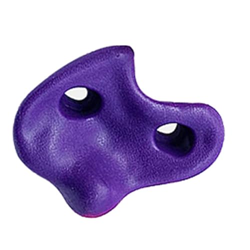 SUNGOOYUE 20 PCS Rock Climbing Holds, Ergonomic PE Rock Wall Grips with Screws and Wrench Tool, for Indoor Outdoor Kids - color: Violet