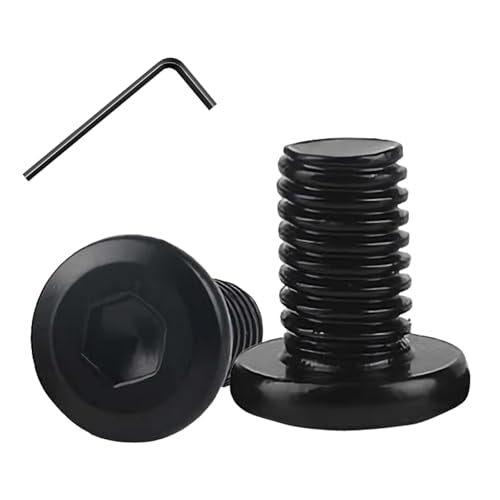 Metuja M8-1.25 x 8mm,20-Pack Black Flat Head Hex Socket Cap Screw Bolts,304 Stainless Steel,Fully Threaded M8 Bolts,Metric Fasteners for Furniture - size: M8-1.25x8mm
