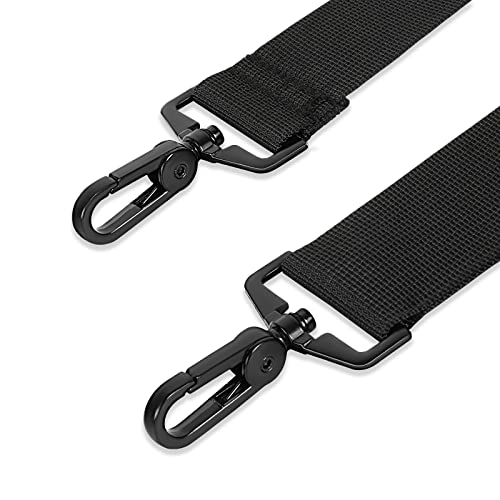 Taygeer Shoulder Strap, 52" Universal Replacement Laptop Bag Strap, Black | Adjustable Comfortable Padded Belt, with Metal Hooks, for Briefcase Computer Carrying Case Gym Duffel Messenger Bag Luggage - color: A-black
