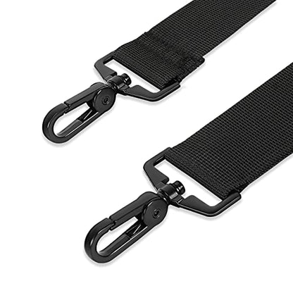 Taygeer Shoulder Strap, 52" Universal Replacement Laptop Bag Strap, Black | Adjustable Comfortable Padded Belt, with Metal Hooks, for Briefcase Computer Carrying Case Gym Duffel Messenger Bag Luggage - color: A-black