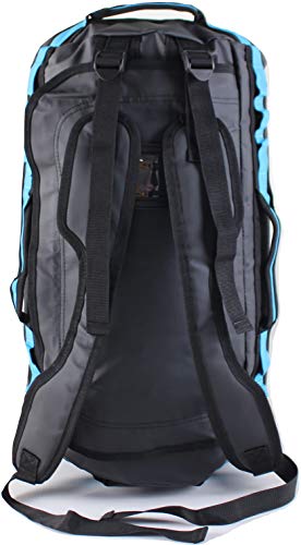 Element Equipment Trailhead Duffel Bag Shoulder Straps Waterproof Black/Blue Large - color: Black/Bomber Blue, size: Large 85 Liters