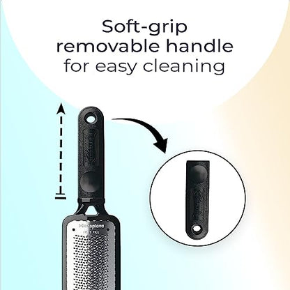 Microplane Colossal Foot File Scraper - The Original Stainless Steel Foot Rasp, Dead Skin/Callus Remover for Feet, Gentle Foot Scrubber, Pedicure Tools for Salon-Quality Foot Care, Black - style: Black