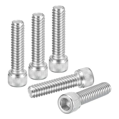 DTGN 1/4"-20x1 Socket Head Cap Screws Bolts - 50Pack - Good for Road Bicycle, Mountain Bike, Auto, Motorcycle - 304 Stainless Steel Hex Head Metric Screws - Silver - size: 1/4"-20x1"