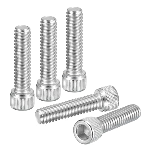DTGN 1/4"-20x1 Socket Head Cap Screws Bolts - 50Pack - Good for Road Bicycle, Mountain Bike, Auto, Motorcycle - 304 Stainless Steel Hex Head Metric Screws - Silver - size: 1/4"-20x1"