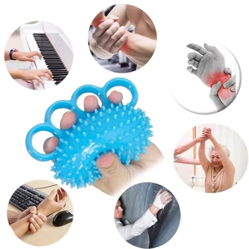 Finger Exerciser Balls for Hand Physical Therapy, Hand Grip Strength Trainer Extension Exerciser Squeeze Ball for Rehab, Arthritis, Carpal Tunnel, Anxiety, Stroke Recovery