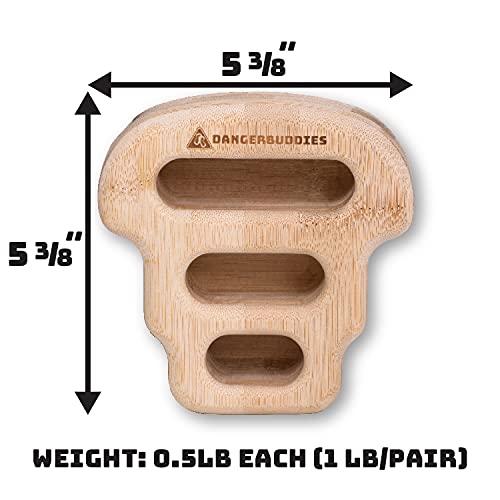 Eco-Strong Bamboo Hangboards – Portable Wood Rock Climbing Rock Ring Fingerboards
