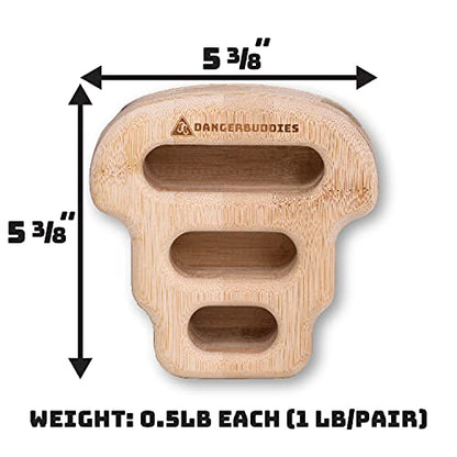 Eco-Strong Bamboo Hangboards – Portable Wood Rock Climbing Rock Ring Fingerboards
