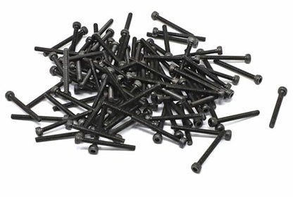 iexcell 100 Pcs M2.5 x 25mm Thread Pitch 0.45 mm Alloy Steel 12.9 Grade Hex Socket Head Cap Screws Bolts Kit, Black Oxide Finish - size: M2.5 x 25mm