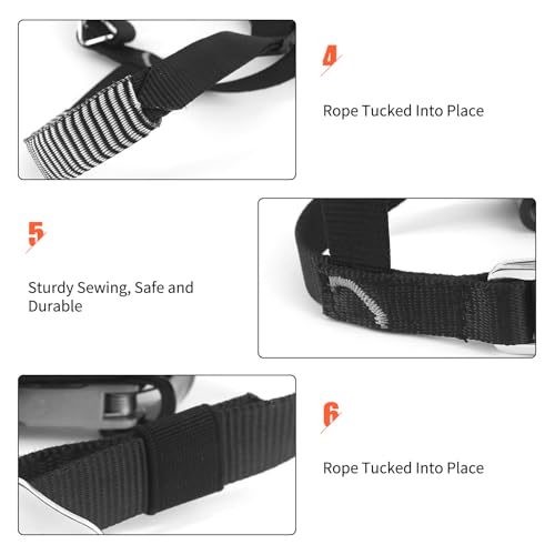 NewDoar Foot Ascender Riser Rock Climbing Mountaineering Equipment Climbing Device - color: Left Black
