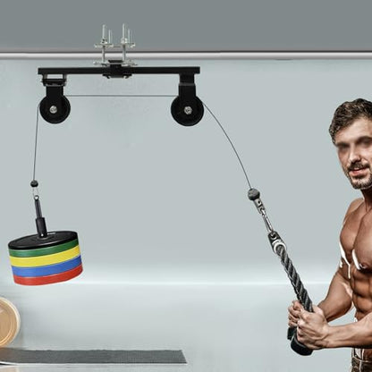 Cable Pulley System, Weight Pulley System for Home Gym Equipment, Pulley System for Strength Training(Black)