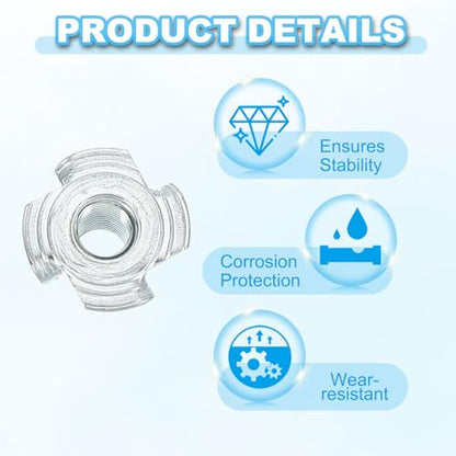 PATIKIL M5 T-Nuts, 60 Pcs Zinc Plated Steel 4-Pronged Tee Blind Nut 12 mm Length Four-jaw t Nuts Threaded Inserts Hardware for Wood Furniture Cabinetry Rock Climbing Holds - size: 12 mm