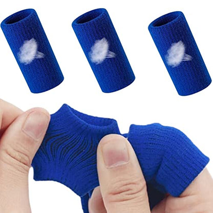Honkenda 20 Pack Finger Sleeves Protectors for Basketball Tennis Baseball Badminton Volleyball, Sport Elastic Compression Splints Thumb Sleeves for Pain Relief Arthritis Trigger Finger (Blue Black)