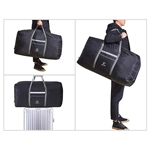 REDCAMP 125L Foldable Extra Large Duffle Bag, Lightweight Travel Duffel Bag with Adjustable Strap for Men Women, Black 125L - color: B-Black, size: 125L/36.2"(L)X12.2"(W)X17.3"(H)