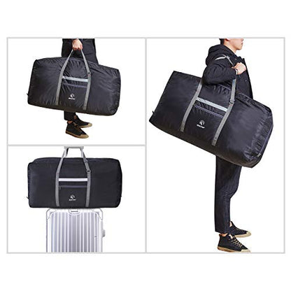 REDCAMP 125L Foldable Extra Large Duffle Bag, Lightweight Travel Duffel Bag with Adjustable Strap for Men Women, Black 125L - color: B-Black, size: 125L/36.2"(L)X12.2"(W)X17.3"(H)