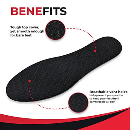 JobSite Odor Stop Insoles - Activated Charcoal Insoles - 4 Pairs