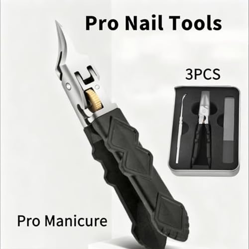 2026 New Black Anti-Slip Grip Gear Lock Nail Clipper Set with Ultra-Sharp Tips for Precise Access to Nail Grooves, Black Nail Clippers, Hard Nails and Ingrown Toenails (Nail Clipper Only) - color: Nail Clipper Only