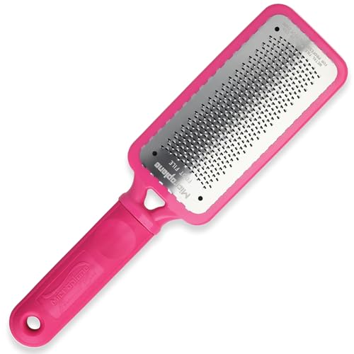 Microplane Colossal Foot File Scraper - The Original Stainless Steel Foot Rasp, Dead Skin/Callus Remover for Feet, Gentle Foot Scrubber, Pedicure Tools for Salon-Quality Foot Care, Pink - style: Pink