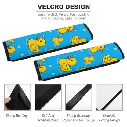 2PCS Rubber Cute Ducks Bubbles Car Seat Belt Pad Universal Fit Seat Belt Covers Cushion for Kids, Car Seats Pushchair Strollers High Chair Pushchair, Easy Install (No Tool) - color: Pattern 93