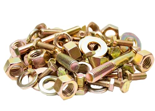 2510 Piece Grade 8 USS Coarse Thread Bolt (Hex Head Cap Screw), Nut, and Washer Assortment with 40 Hole Bin
