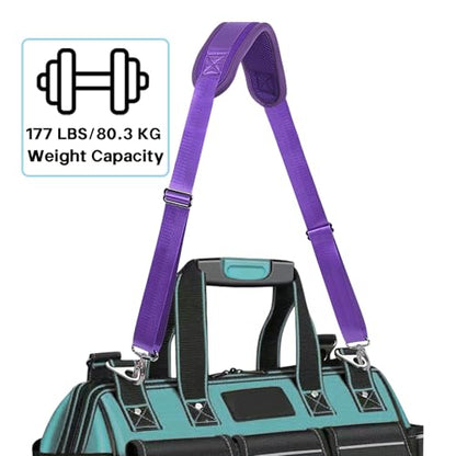 Shoulder Strap for Bag Universal Replacement 58"/67" Fixed Padded Adjustable Buckle Heavy Duty Shoulder Strap - color: Purple, size: 58"
