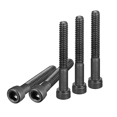 DTGN #10-24x2 Socket Head Cap Screws Bolts, 25Pcs 12.9 Grade Alloy Steel, Machine Hex Socket Screw, Hex Drive, Black Oxide Finish, UNC Coarse Thread Partially Threaded - size: #10-24x2"