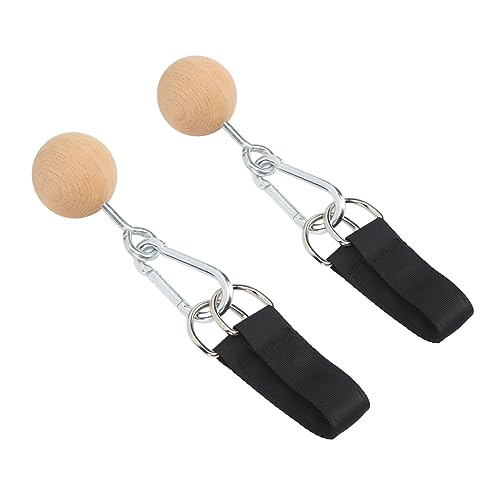 VINGVO Pull Up Ball, Wooden Rock Climbing Holds Training Set for Arm Strength Trainer with Neutral Grip Handle, Ideal for Home Gym Workout & Travel Exercise