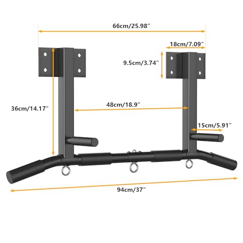 Joist Mount Pull Up Bar, Beam and Rafter Mounted Chin Up Bar